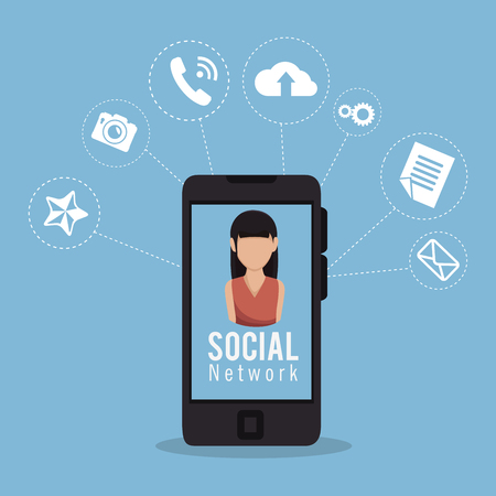social network media d icon vector illustration designのイラスト素材