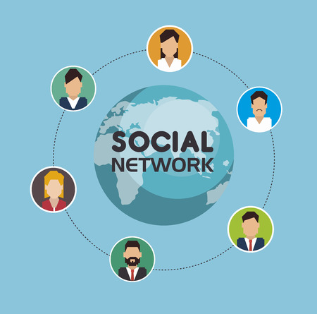 social network media isolated icon vector illustration designのイラスト素材