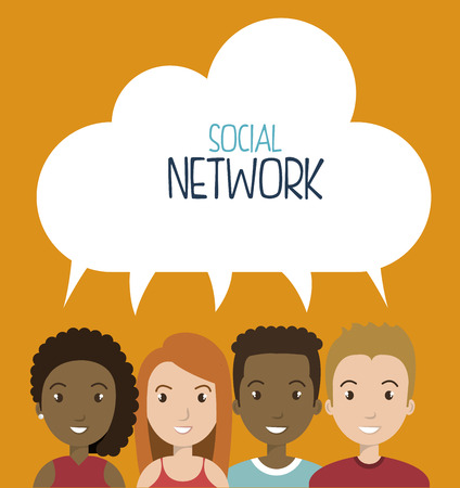 social network media isolated icon vector illustration designのイラスト素材