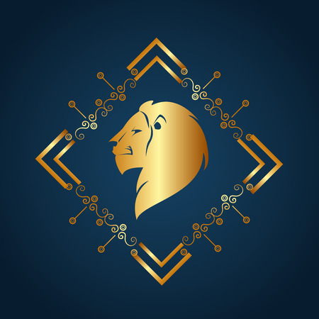 gold frame style isolated icon vector illustration designのイラスト素材