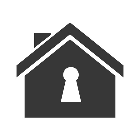 house property building lock security real estate vector illustrationのイラスト素材
