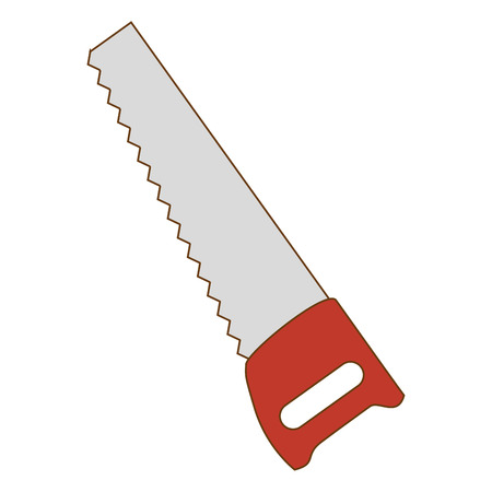 saw steel  repair and fix construction tools equipment vector illustrationのイラスト素材