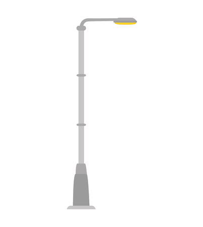 street light lamp urban city element post vector illustrationのイラスト素材