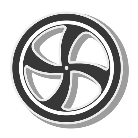 bicycle wheel tire spoked frame bike equipment vehicle silhouette vector illustrationのイラスト素材