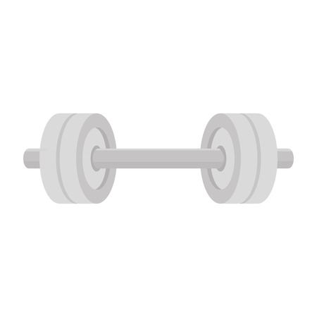 dumbbell weights gym equipment fitness lifestyle cartoon vector illustrationのイラスト素材