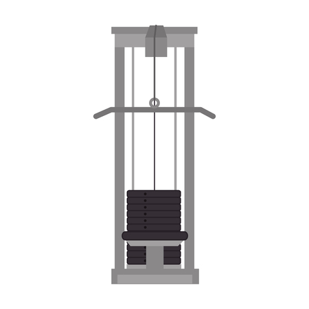 weights machine gym equipment  fitness lifestyle vector illustrationのイラスト素材