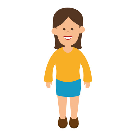 avatar woman cartoon lady smiling human person vector illustrationのイラスト素材