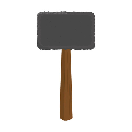 hammer medieval old and antique weapon armor equipment vector illustrationのイラスト素材