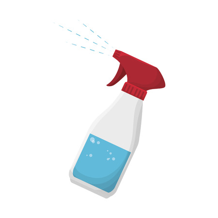 cleaning products plastic spray bottle container liquid vector illustrationのイラスト素材
