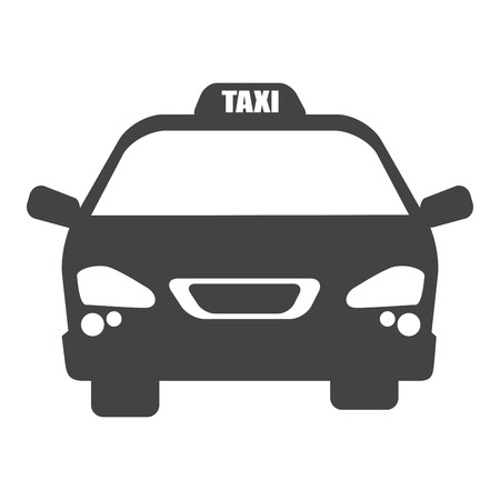 taxi car yellow cab service transport vehicle vector illustrationのイラスト素材