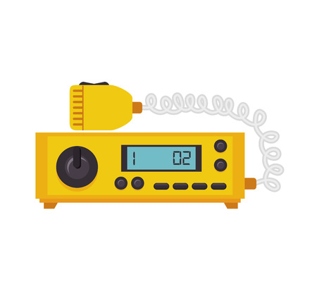radio taxi cab equipment communication public service vector illustrationのイラスト素材