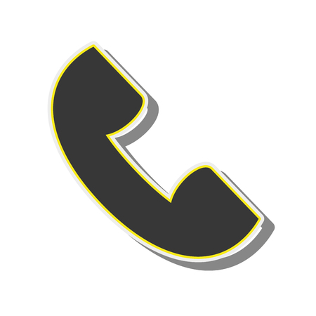 handset phone communication line call telephone vector illustrationのイラスト素材