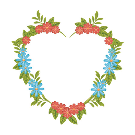 flower garden floral  nature plant decoration leaf vector illustrationのイラスト素材