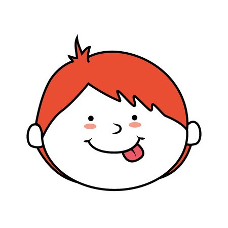 face boy smile isolated icon design, vector illustrationのイラスト素材