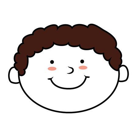 face boy smile isolated icon design, vector illustrationのイラスト素材