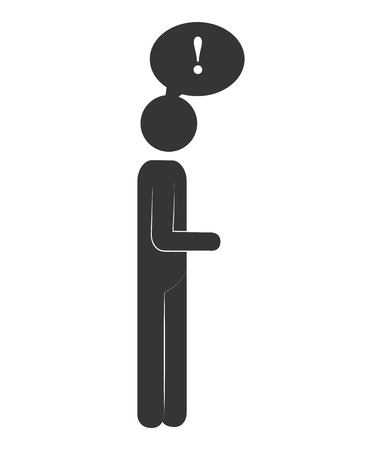 silhouette person standing designのイラスト素材