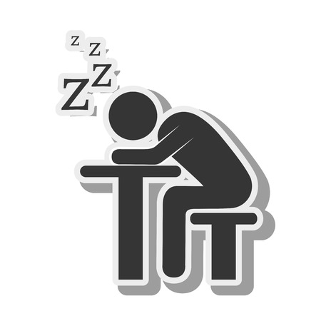 silhouette person sleepのイラスト素材