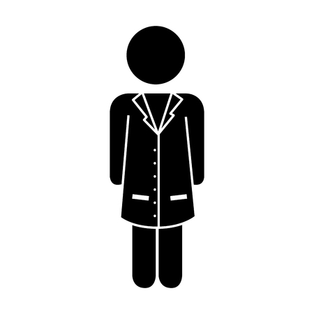 silhouette icon staff medical serviceのイラスト素材