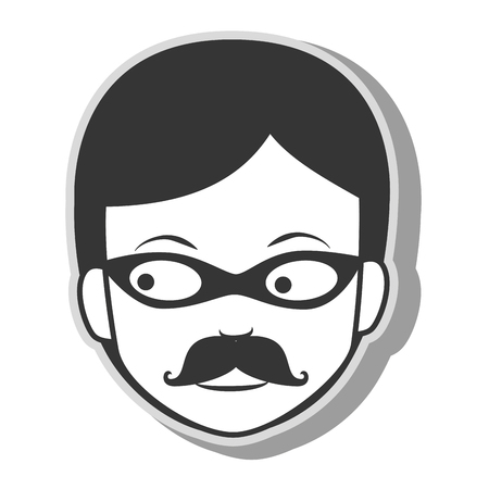 face man criminalのイラスト素材