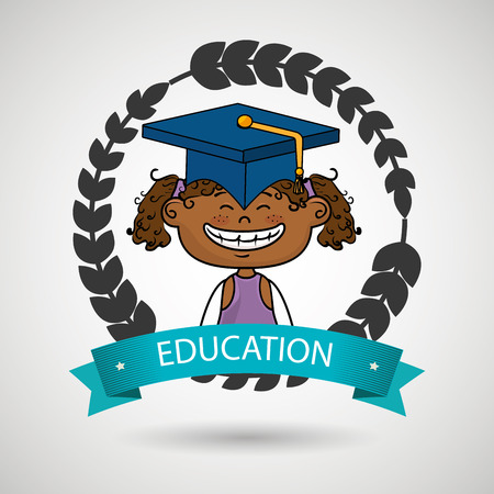 girl student graduation icon vector illustration eps10のイラスト素材
