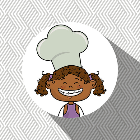 girl kids menu food vector illustration graphicのイラスト素材
