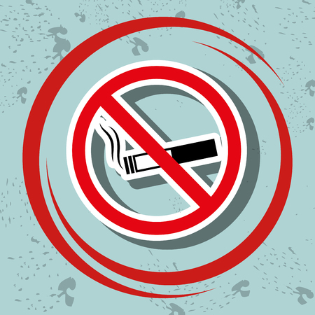 cigarette prohibited danger icon vector illustration graphicのイラスト素材