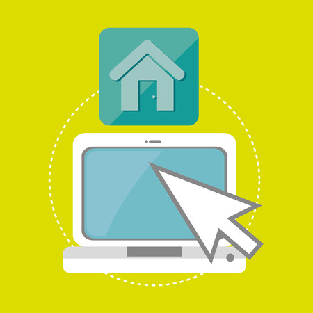 laptop arrow app icon vector illustrationのイラスト素材