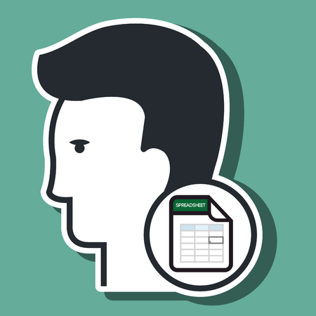 silhouette calculation sheet icon vector illustration iconのイラスト素材