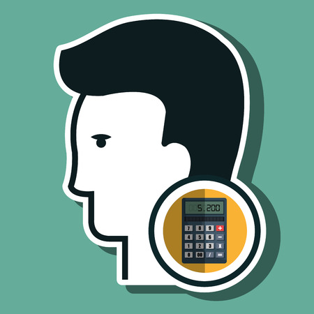 silhouette calculator maths icon vector illustration iconのイラスト素材