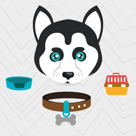 dog plate collar icon vector illustration eps 10のイラスト素材