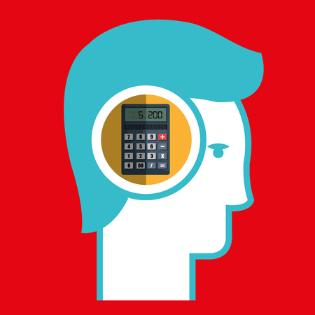 silhouette calculator maths icon vector illustration iconのイラスト素材