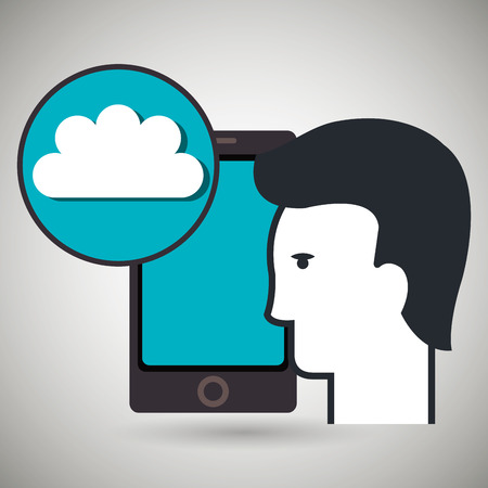 smartphone app silhouette vector illustration design eps 10のイラスト素材