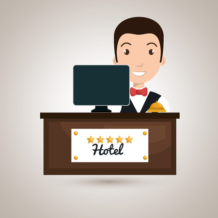 bellman hotel employee icon vector illustration designのイラスト素材