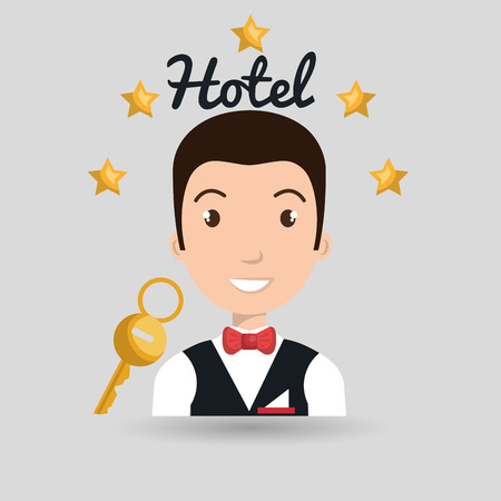 bellman hotel employee icon vector illustration designのイラスト素材