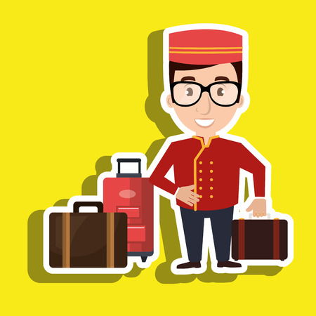 bellman hotel employee icon vector illustration designのイラスト素材