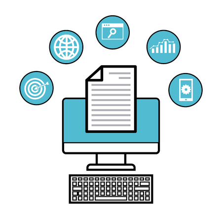 seo technology icon design, vector illustration eps10のイラスト素材