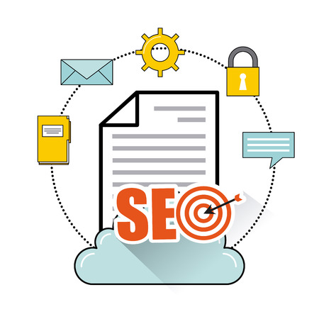 seo technology icon design, vector illustration eps10のイラスト素材