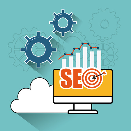 seo technology icon design, vector illustration eps10のイラスト素材