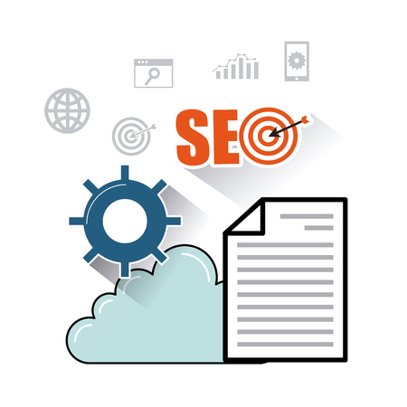 seo technology icon design, vector illustration eps10のイラスト素材