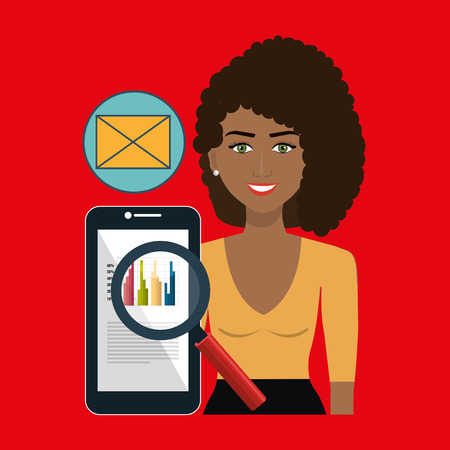 woman search smartphone idea vector illustration eps 10のイラスト素材