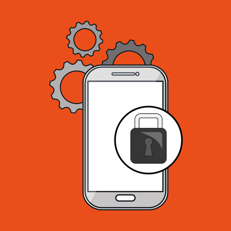 smartphone gears apps vector illustration eps10 eps 10のイラスト素材