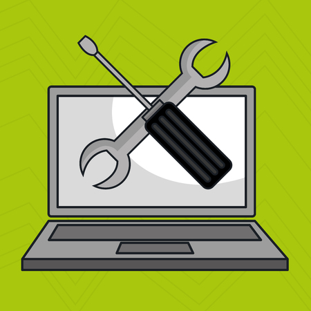 laptop computer data icon vector illustration eps10の写真素材