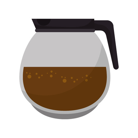 coffee pot glass jar drink beverage vector illustrationのイラスト素材