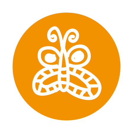 cute butterfly drawn isolated icon vector illustration designのイラスト素材