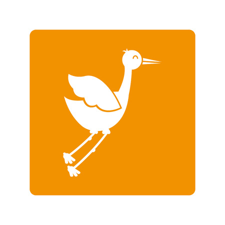 cute bird silhouette isolated icon vector illustration designのイラスト素材