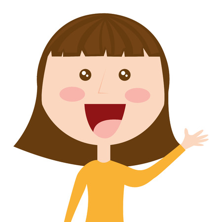 woman female isolated icon vector illustration designのイラスト素材