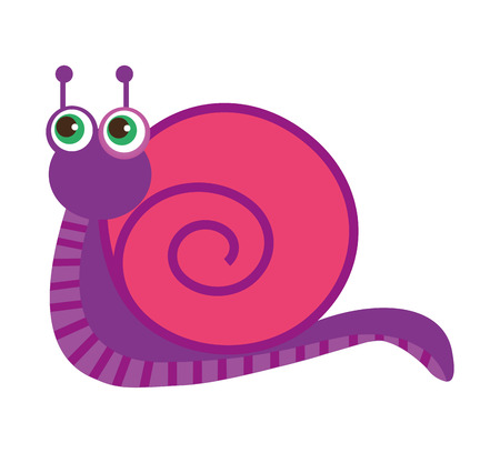 cute snail character funny vector illustration designのイラスト素材