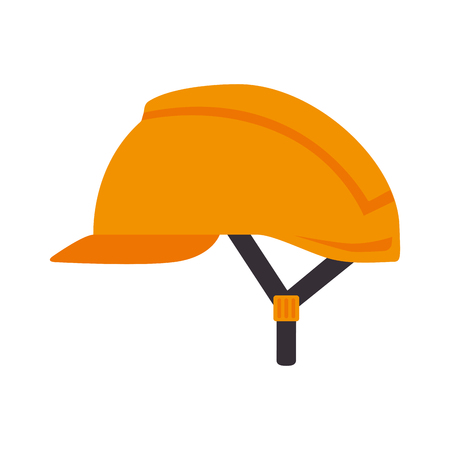 yellow helmet security industrial protection equipment vector illustrationのイラスト素材
