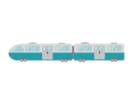 modern electric train rail transport vehicle vector illustrationのイラスト素材
