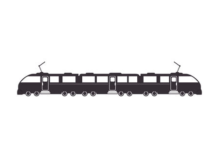 modern electric train rail transport vehicle vector illustrationのイラスト素材